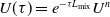 upper U left parenthesis tau right parenthesis equals e Superscript minus tau upper L Super Subscript mix Baseline upper U Superscript n