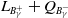 upper L Subscript upper B Sub Subscript gamma Sub Superscript plus Baseline plus upper Q Subscript upper B Sub Subscript gamma Sub Superscript minus
