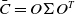 upper C overbar equals upper O normal upper Sigma upper O Superscript upper T