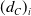 left parenthesis d Subscript upper C Baseline right parenthesis Subscript i