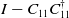 upper I minus upper C 11 upper C 11 Superscript dagger