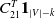 upper C 21 Superscript upper T Baseline bold 1 Subscript StartAbsoluteValue upper V EndAbsoluteValue minus k