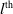 l Superscript th