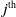 j Superscript th