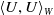 left angle bracket upper U comma upper U right angle bracket Subscript upper W