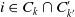i element of upper C Subscript k intersection upper C prime Subscript k prime