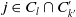 j element of upper C Subscript l intersection upper C prime Subscript k prime