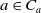 a element of upper C Subscript a
