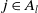 j element of upper A Subscript l
