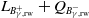 upper L Subscript upper B Sub Subscript gamma comma rw Sub Superscript plus Baseline plus upper Q Subscript upper B Sub Subscript gamma comma rw Sub Superscript minus