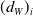 left parenthesis d Subscript upper W Baseline right parenthesis Subscript i
