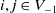 i comma j element of upper V Subscript negative 1 Baseline