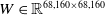 upper W element of double struck upper R Superscript 68 comma 160 times 68 comma 160