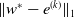 StartMetric w Superscript asterisk Baseline minus e Superscript left parenthesis k right parenthesis Baseline EndMetric Subscript 1