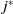 j Superscript asterisk