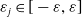 epsilon Subscript j Baseline element of left bracket negative epsilon comma epsilon right bracket
