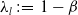 lamda Subscript l Baseline colon equals 1 minus beta