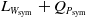 upper L Subscript upper W Sub Subscript sym Baseline plus upper Q Subscript upper P Sub Subscript sym