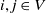 i comma j element of upper V