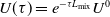 upper U left parenthesis tau right parenthesis equals e Superscript minus tau upper L Super Subscript mix Baseline upper U Superscript 0