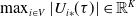 max Underscript i element of upper V Endscripts StartAbsoluteValue upper U Subscript i asterisk Baseline left parenthesis tau right parenthesis EndAbsoluteValue element of double struck upper R Superscript upper K