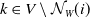 k element of upper V minus script upper N Subscript upper W Baseline left parenthesis i right parenthesis