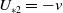 upper U Subscript asterisk 2 Baseline equals negative v
