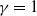 gamma equals 1