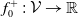 f 0 Superscript plus Baseline colon script upper V right arrow double struck upper R