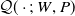 script upper Q left parenthesis dot semicolon upper W comma upper P right parenthesis