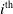 i Superscript th
