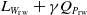 upper L Subscript upper W Sub Subscript rw Baseline plus gamma upper Q Subscript upper P Sub Subscript rw