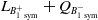 upper L Subscript upper B 1 Sub Superscript plus Subscript Sub Subscript sym Baseline plus upper Q Subscript upper B 1 Sub Superscript minus Subscript Sub Subscript sym
