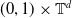 left parenthesis 0 comma 1 right parenthesis times double struck upper T Superscript d