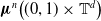 bold italic mu Superscript n Baseline left parenthesis left parenthesis 0 comma 1 right parenthesis times double struck upper T Superscript d Baseline right parenthesis