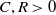 upper C comma upper R greater than 0