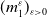 left parenthesis m 1 Superscript epsilon Baseline right parenthesis Subscript epsilon greater than 0