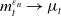 m Subscript t Superscript epsilon Super Subscript n Baseline right arrow mu Subscript t