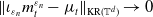 StartMetric iota Subscript epsilon Sub Subscript n Subscript Baseline m Subscript t Superscript epsilon Super Subscript n Superscript Baseline minus mu Subscript t Baseline EndMetric Subscript normal upper K normal upper R left parenthesis double struck upper T Sub Superscript d Subscript right parenthesis Baseline right arrow 0