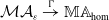 script upper M script upper A Subscript epsilon Baseline right arrow Overscript normal upper Gamma Endscripts double struck upper M double struck upper A Subscript normal h normal o normal m