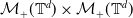 script upper M Subscript plus Baseline left parenthesis double struck upper T Superscript d Baseline right parenthesis times script upper M Subscript plus Baseline left parenthesis double struck upper T Superscript d Baseline right parenthesis