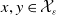 x comma y element of script upper X Subscript epsilon Baseline