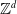 double struck upper Z Superscript d