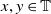 x comma y element of double struck upper T