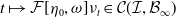 t right arrow from bar script upper F left bracket eta 0 comma omega right bracket nu Subscript t Baseline element of script upper C left parenthesis script upper I comma script upper B Subscript normal infinity Baseline right parenthesis