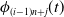 phi Subscript left parenthesis i minus 1 right parenthesis n plus j Baseline left parenthesis t right parenthesis