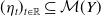 left parenthesis eta Subscript t Baseline right parenthesis Subscript t element of double struck upper R Baseline subset of or equal to script upper M left parenthesis upper Y right parenthesis
