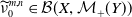 nu overtilde Subscript 0 Superscript m comma n Baseline element of script upper B left parenthesis upper X comma script upper M Subscript plus Baseline left parenthesis upper Y right parenthesis right parenthesis