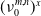 left parenthesis nu 0 Superscript m comma n Baseline right parenthesis Superscript x