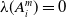 lamda left parenthesis upper A Subscript i Superscript m Baseline right parenthesis equals 0